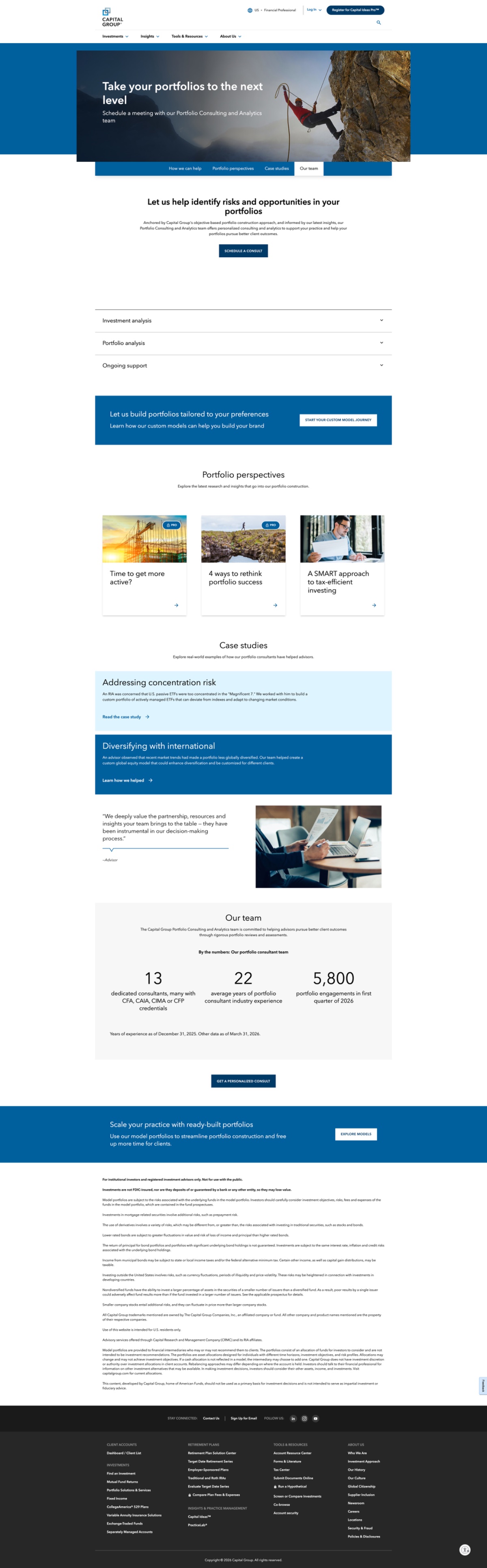 Capital Group · Portfolio Consulting Consult page